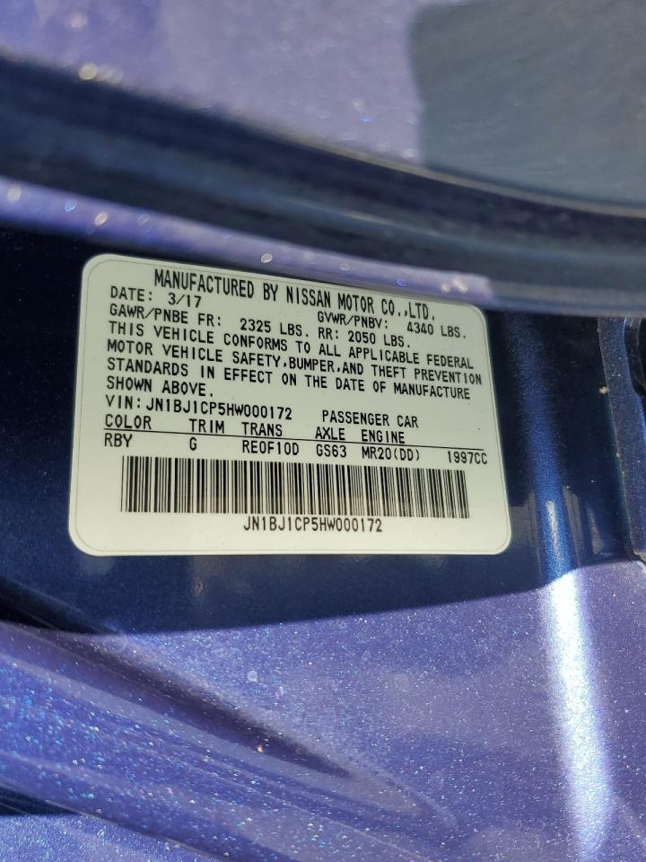 2017 Nissan Rogue Sport S VIN: JN1BJ1CP5HW000172 Lot: 85123455