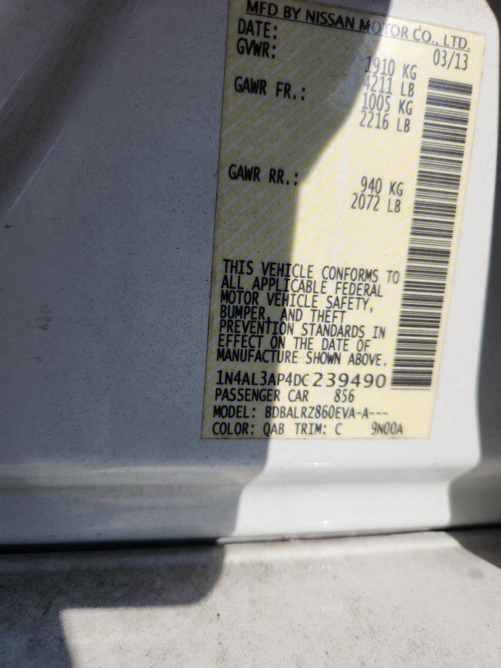 2013 Nissan Altima 2.5 VIN: 1N4AL3AP4DC239490 Lot: 82438795