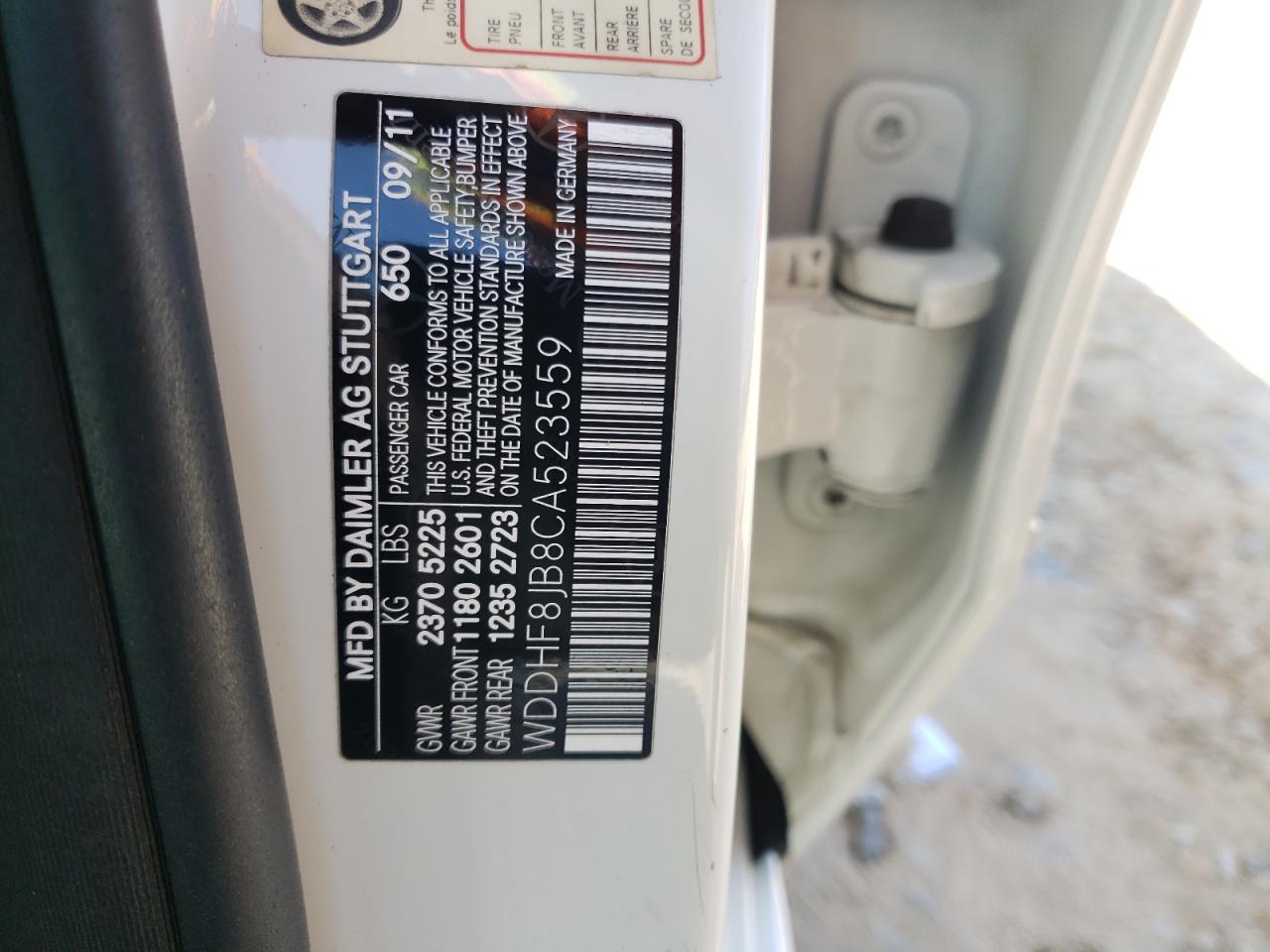 2012 Mercedes-Benz E 350 4Matic VIN: WDDHF8JB8CA523559 Lot: 85679885