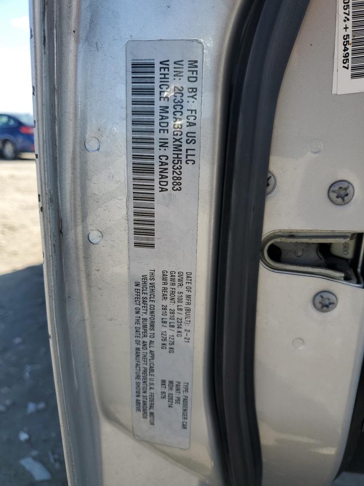 2021 Chrysler 300 S VIN: 2C3CCABGXMH532883 Lot: 85389125