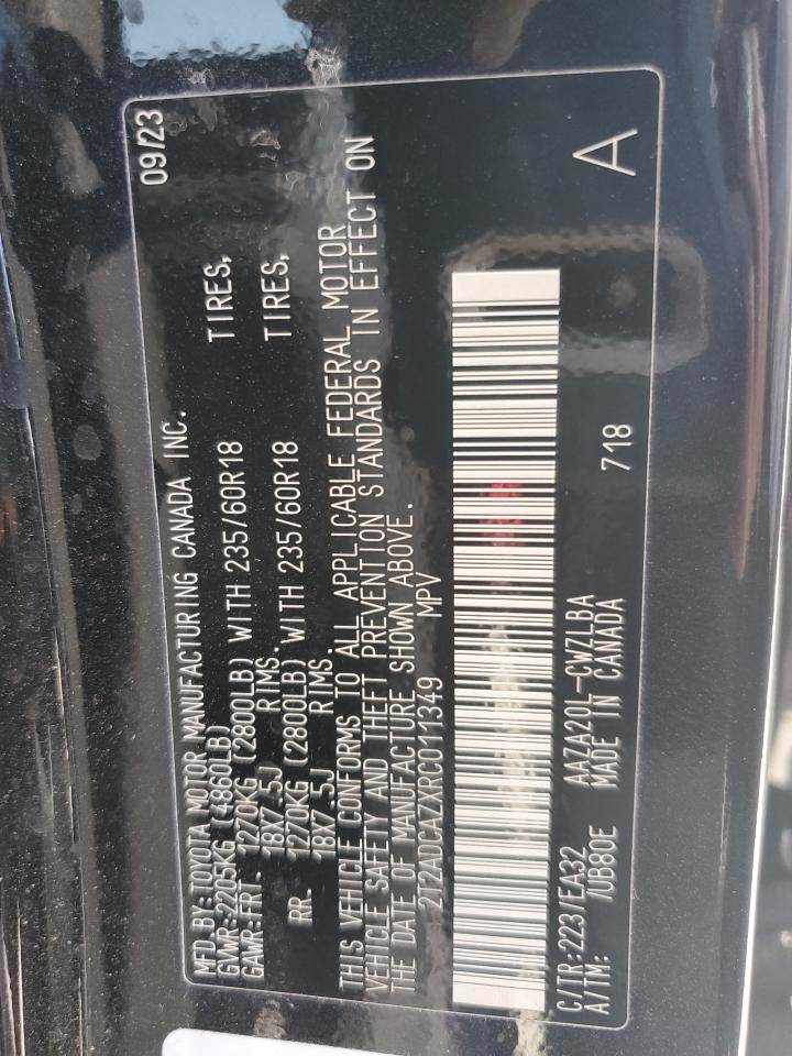 2024 Lexus Nx 250 Base VIN: 2T2ADCAZXRC011349 Lot: 86820605