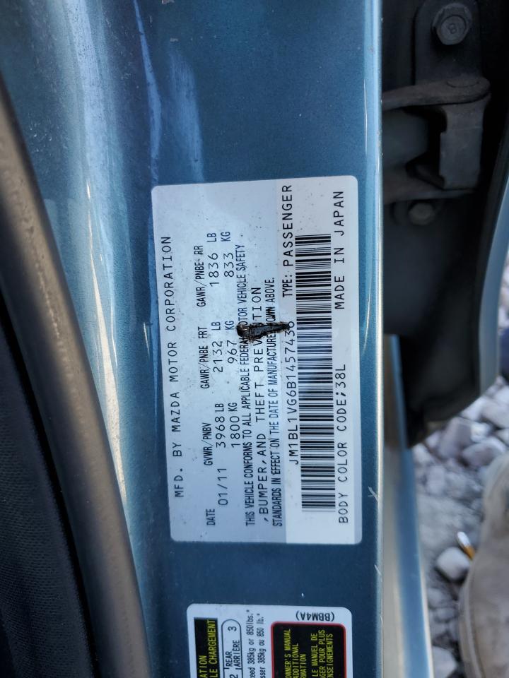 2011 Mazda 3 I VIN: JM1BL1VG6B1457436 Lot: 86107865