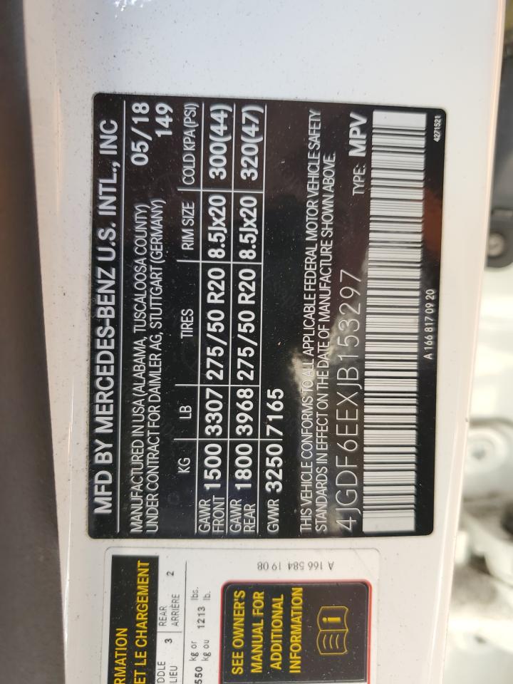 2018 Mercedes-Benz Gls 450 4Matic VIN: 4JGDF6EEXJB153297 Lot: 85009365