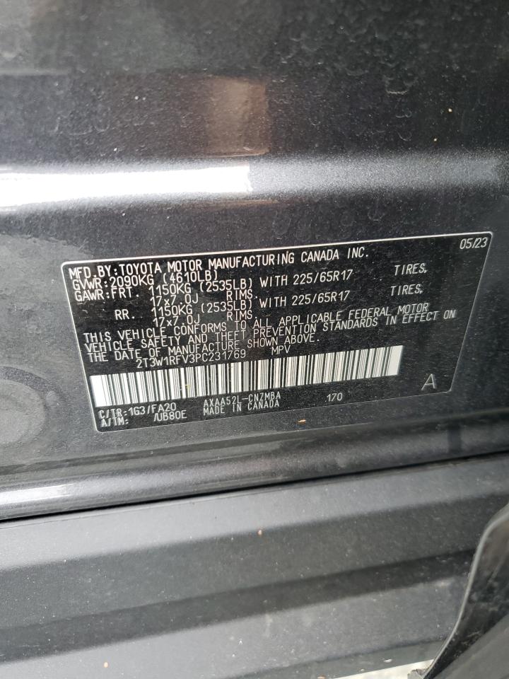 2023 Toyota Rav4 Xle VIN: 2T3W1RFV3PC231769 Lot: 85368305