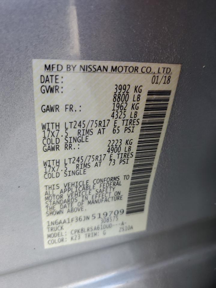 2018 Nissan Titan Xd S VIN: 1N6AA1F36JN519709 Lot: 84866605