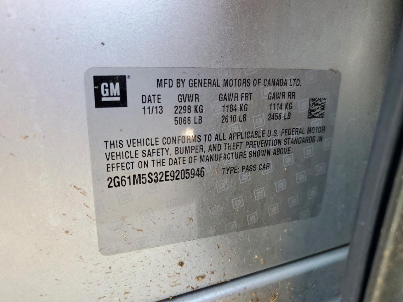 2014 Cadillac Xts Luxury Collection VIN: 2G61M5S32E9205946 Lot: 90393745