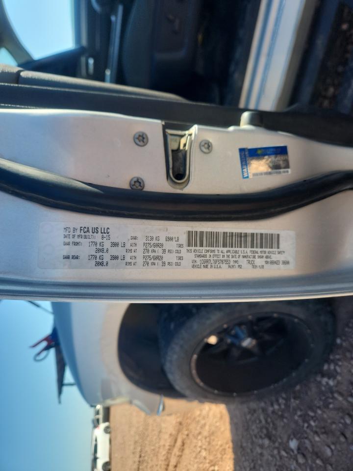 2015 Ram 1500 Slt VIN: 1C6RR7LT6FS787553 Lot: 90073425