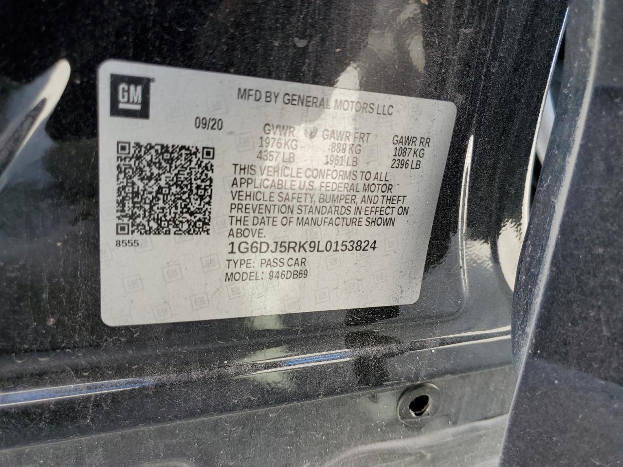 2020 Cadillac Ct4 Luxury VIN: 1G6DJ5RK9L0153824 Lot: 86463955