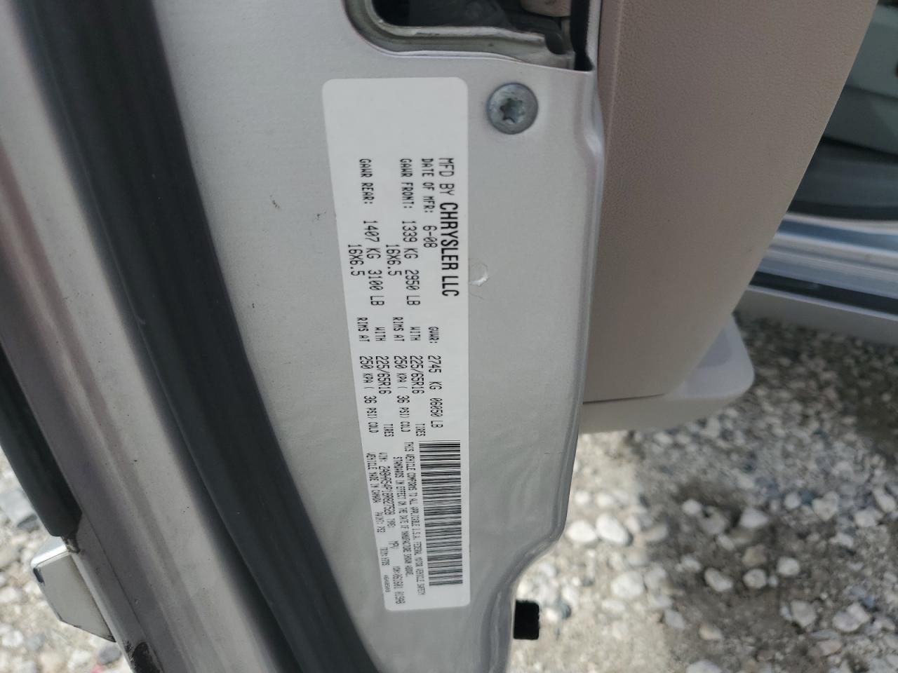 2008 Chrysler Town & Country Touring VIN: 2A8HR54P18R827528 Lot: 85912985