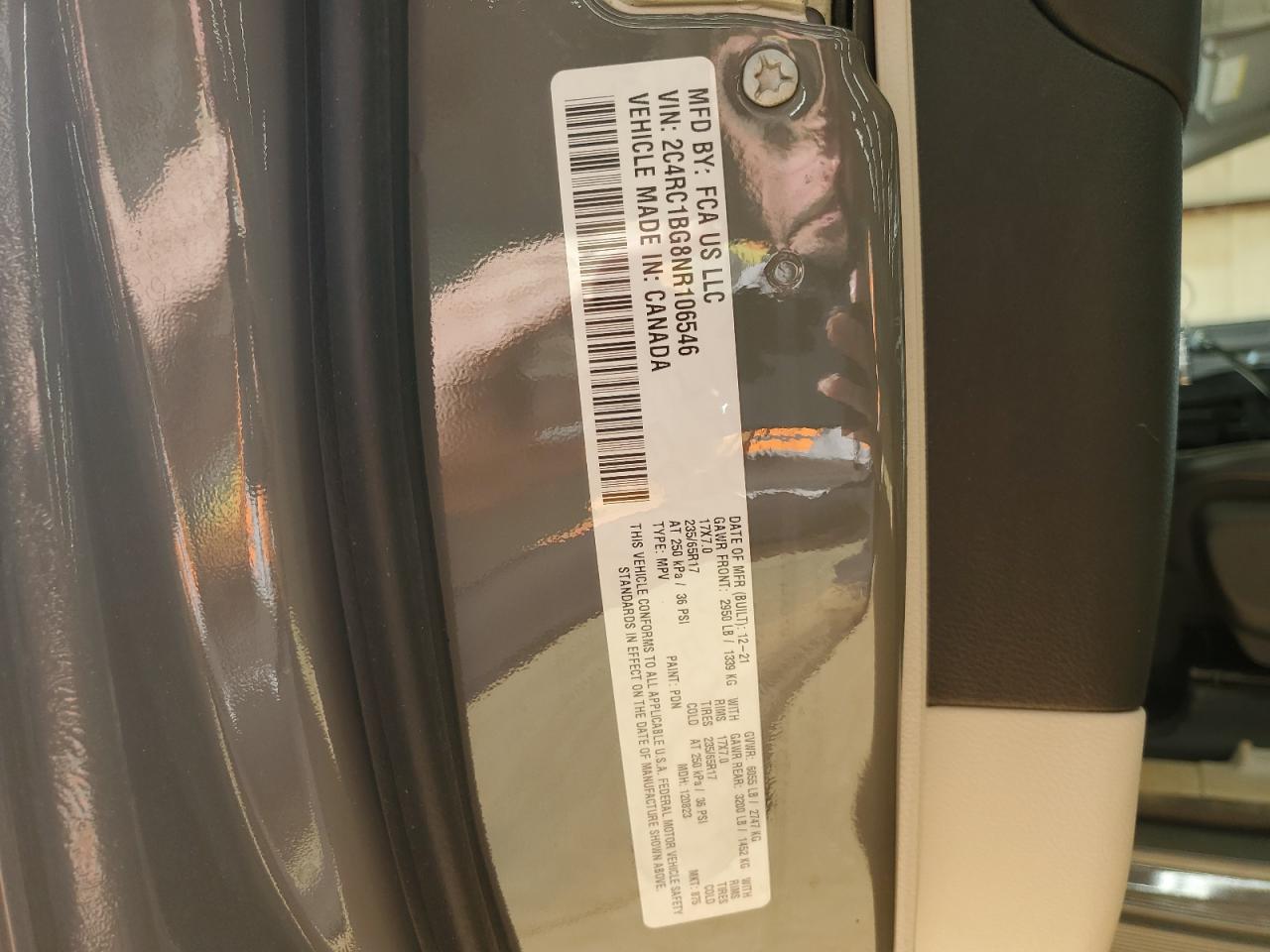 2022 Chrysler Pacifica Touring L VIN: 2C4RC1BG8NR106546 Lot: 82261955