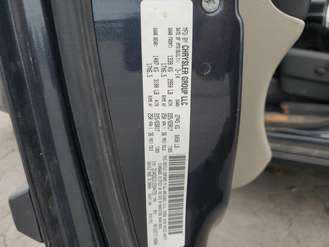 2014 Dodge Grand Caravan Sxt VIN: 2C4RDGCG1ER344723 Lot: 85332765