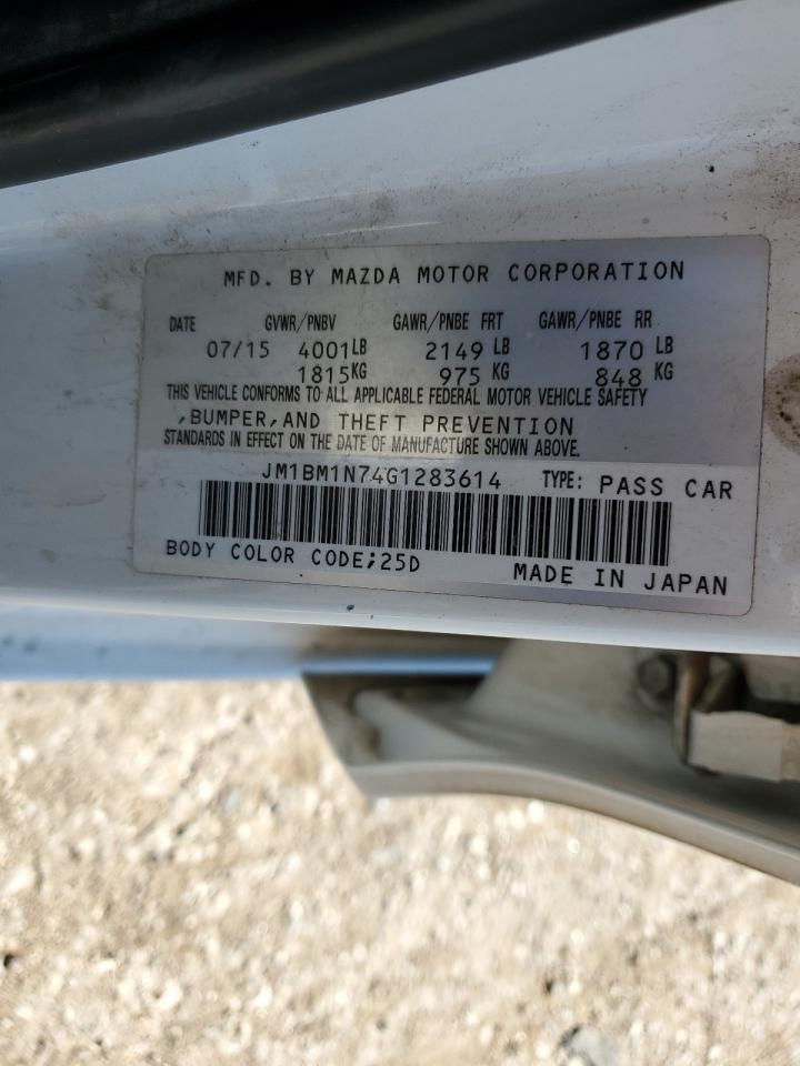 2016 Mazda 3 Grand Touring VIN: JM1BM1N74G1283614 Lot: 86697485