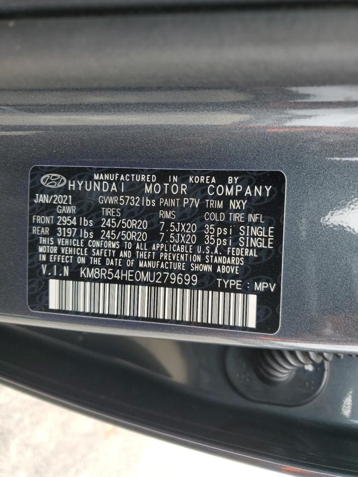 2021 Hyundai Palisade Limited VIN: KM8R54HE0MU279699 Lot: 82413285
