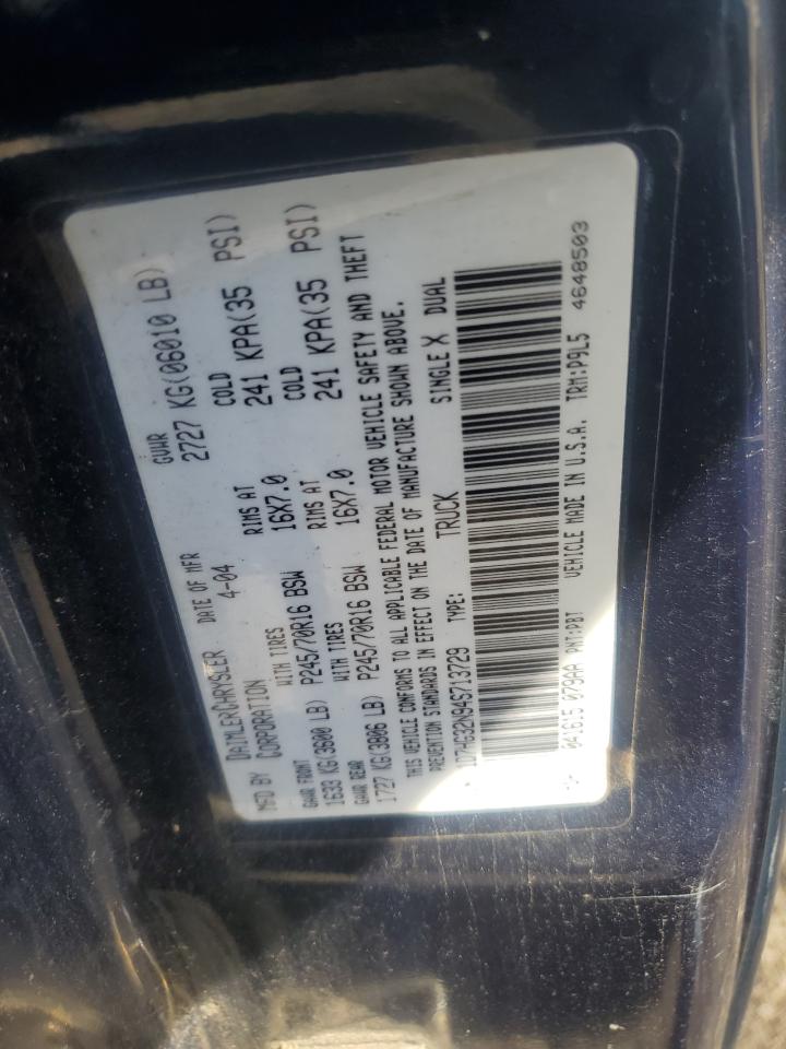 2004 Dodge Dakota Sport VIN: 1D7HG32N94S713729 Lot: 85146985