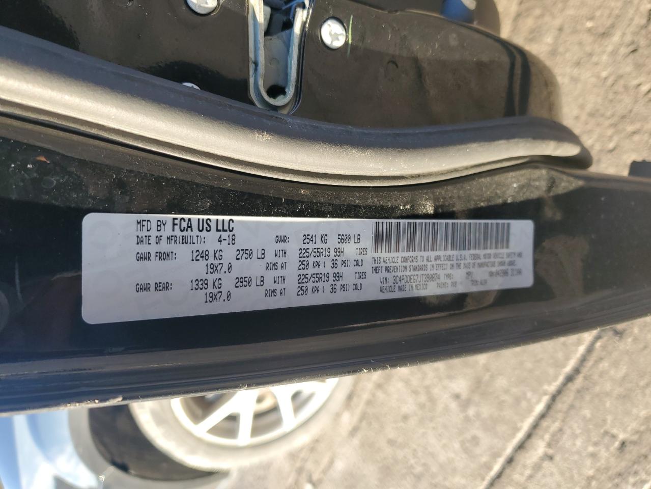 2018 Dodge Journey Gt VIN: 3C4PDDEG7JT390874 Lot: 90576635