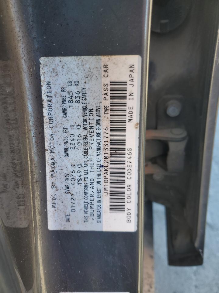 2021 Mazda 3 Select VIN: JM1BPAKL2M1331776 Lot: 87379345