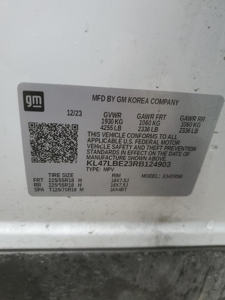 2024 Buick Envista Sport Touring VIN: KL47LBE23RB124903 Lot: 89733145