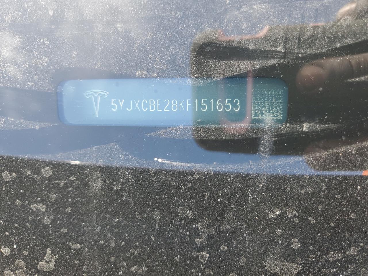 2019 Tesla Model X VIN: 5YJXCBE28KF151653 Lot: 85542765