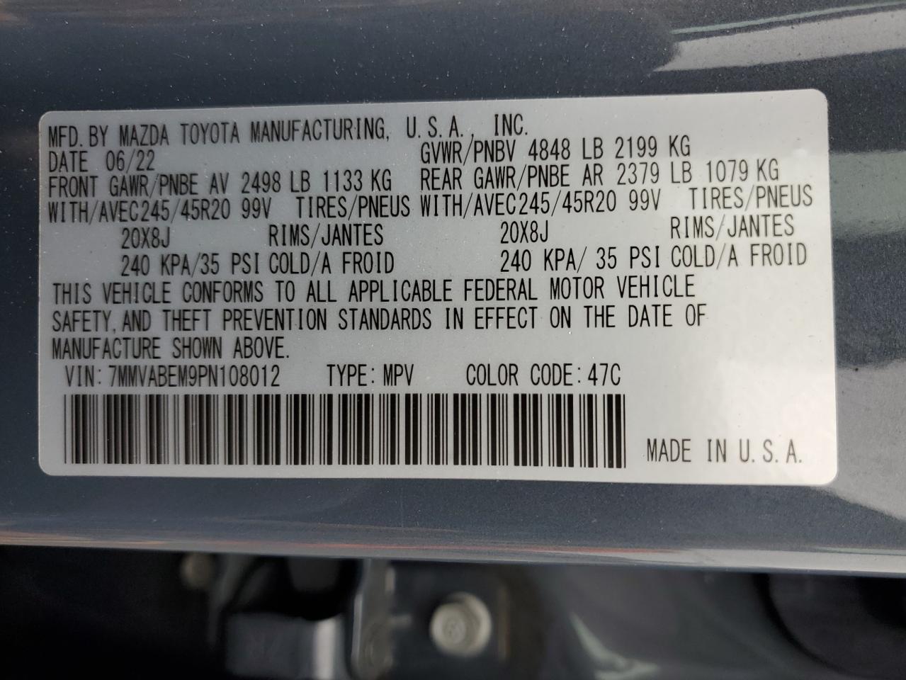 2023 Mazda Cx-50 Premium Plus VIN: 7MMVABEM9PN108012 Lot: 90606705