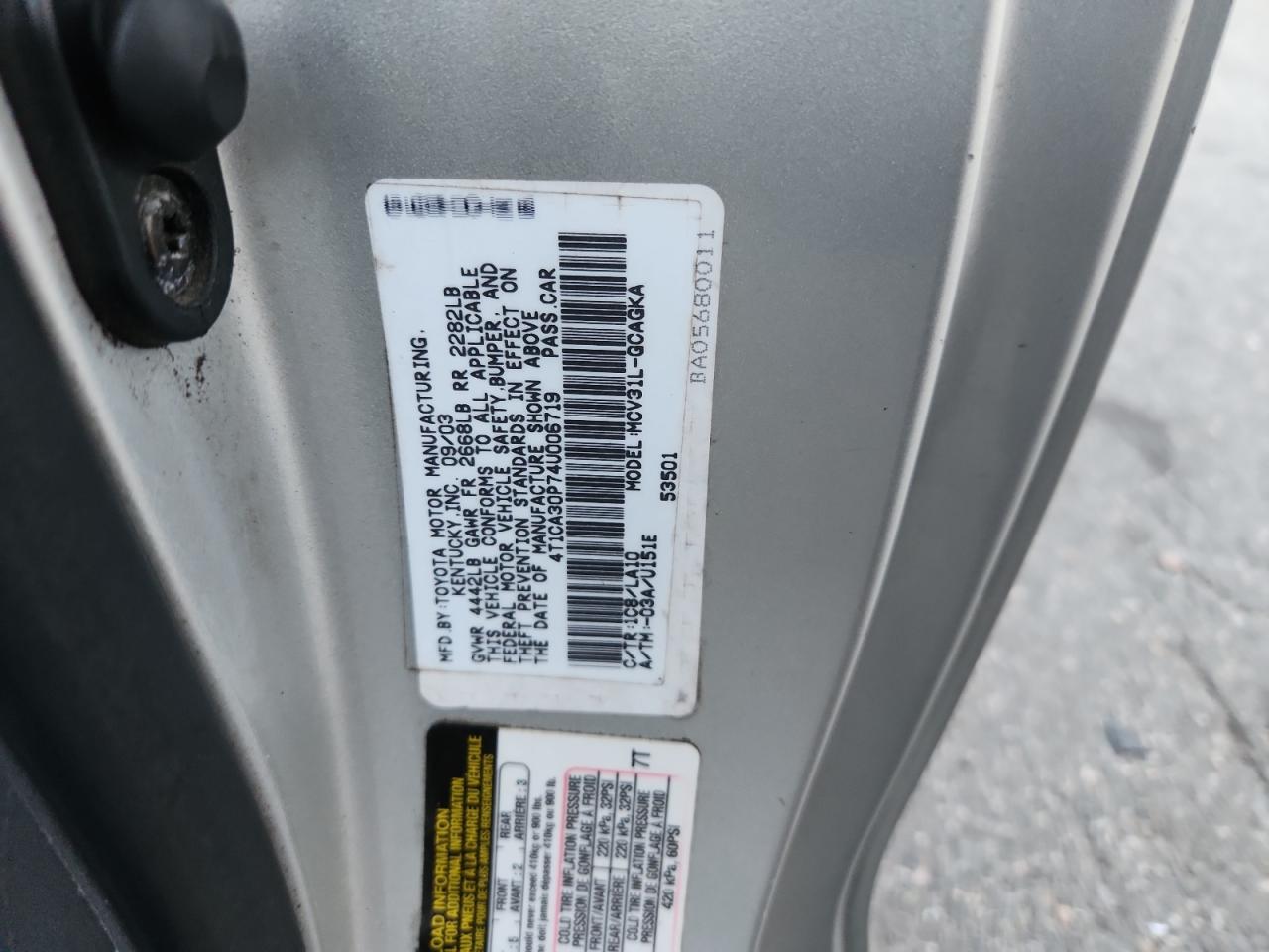 2004 Toyota Camry Solara Se VIN: 4T1CA30P74U006719 Lot: 86498355