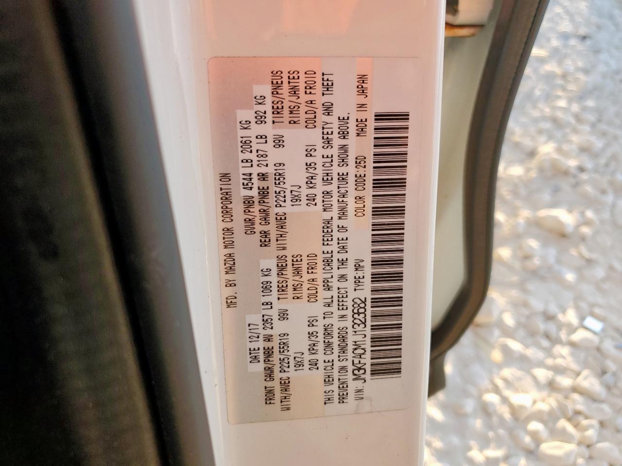 2018 Mazda Cx-5 Touring VIN: JM3KFACM1J1323682 Lot: 86450755