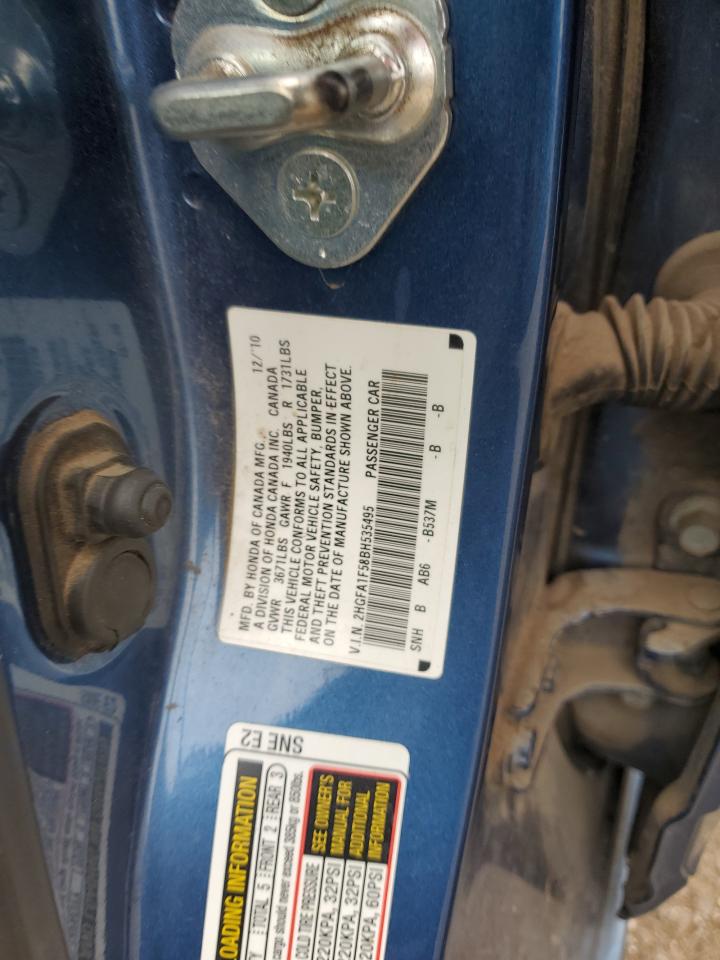 2011 Honda Civic Lx VIN: 2HGFA1F58BH535495 Lot: 84568155