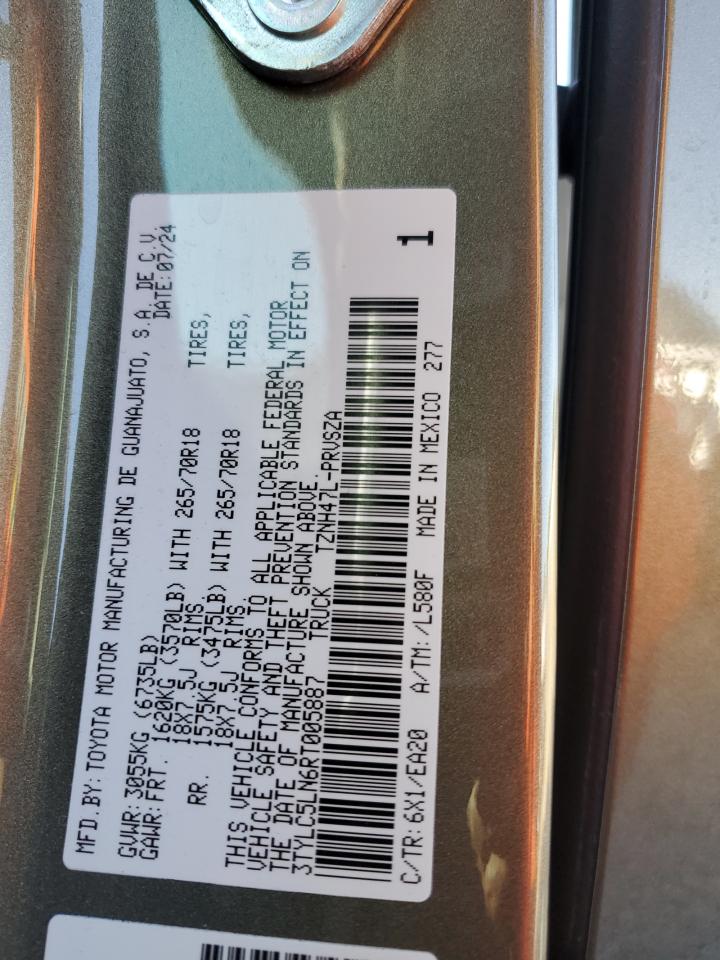 2024 Toyota Tacoma Double Cab VIN: 3TYLC5LN6RT005887 Lot: 85902035