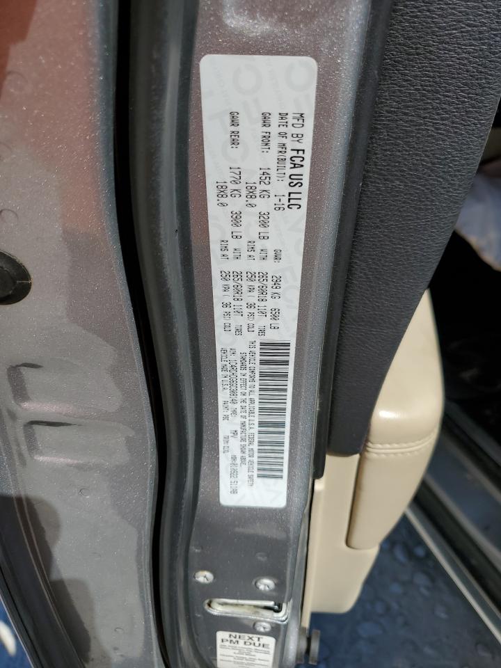 2016 Dodge Durango Limited VIN: 1C4RDHDG6GC308140 Lot: 86495935