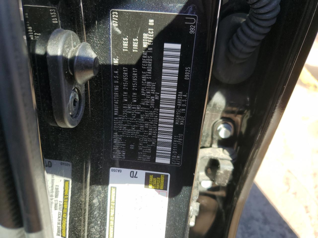 2023 Toyota Corolla Cross Le VIN: 7MUFBABGXPV004770 Lot: 85767145