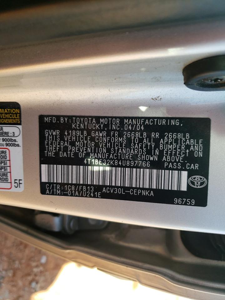 2004 Toyota Camry Le VIN: 4T1BE32K84U897766 Lot: 82230385