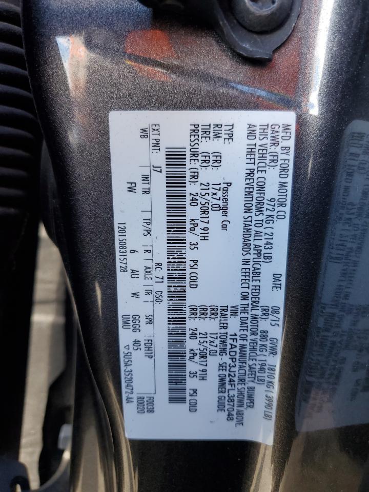 2015 Ford Focus Titanium VIN: 1FADP3J24FL387048 Lot: 82431245