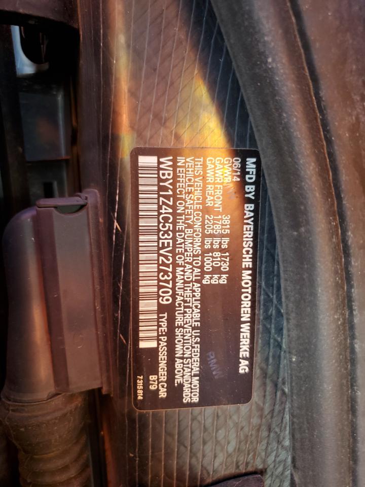 2014 BMW I3 Rex VIN: WBY1Z4C53EV273709 Lot: 85536475