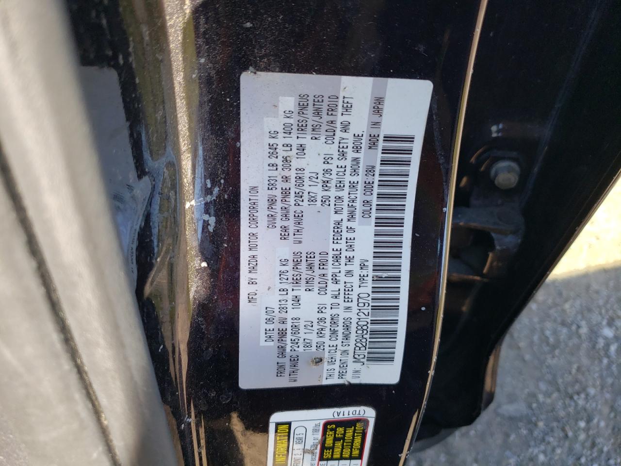 2008 Mazda Cx-9 VIN: JM3TB28A980121970 Lot: 85177535