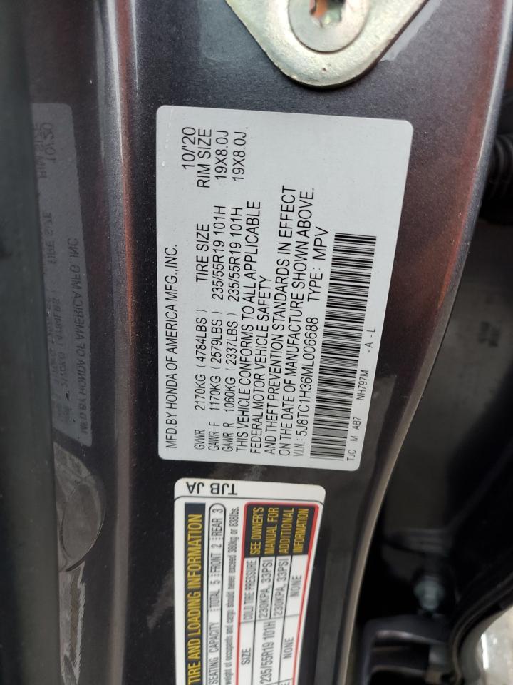 2021 Acura Rdx VIN: 5J8TC1H36ML006688 Lot: 85472405