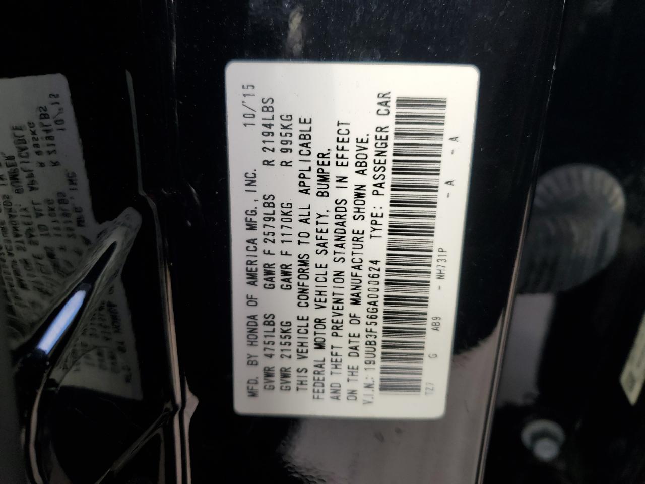 2016 Acura Tlx Tech VIN: 19UUB3F56GA000624 Lot: 81908725