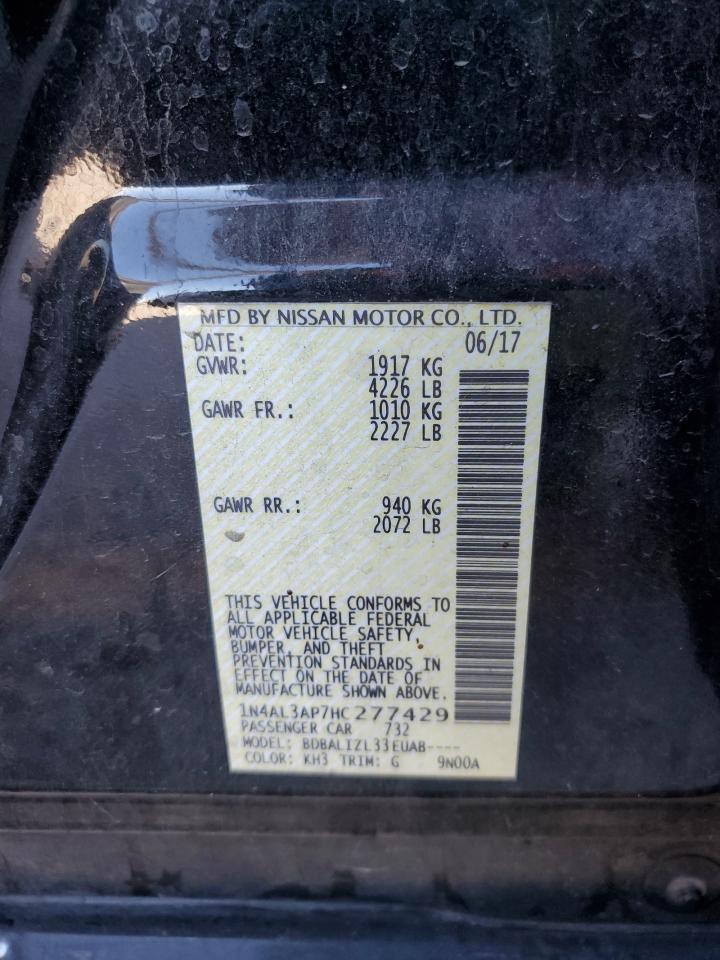 2017 Nissan Altima 2.5 VIN: 1N4AL3AP7HC277429 Lot: 85377775