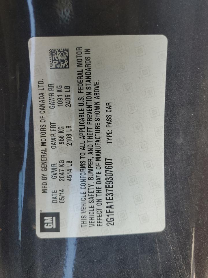 2014 Chevrolet Camaro Ls VIN: 2G1FA1E37E9307607 Lot: 84652185