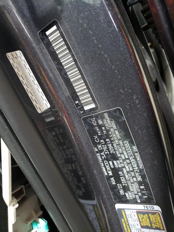 2023 Kia Forte Lx VIN: 3KPF24AD0PE533383 Lot: 91154545