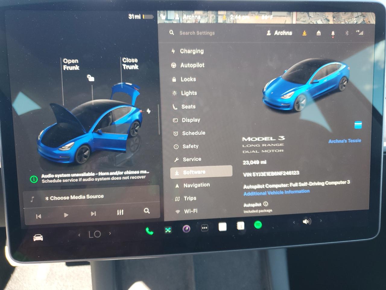 2022 Tesla Model 3 VIN: 5YJ3E1EB6NF246123 Lot: 84065485