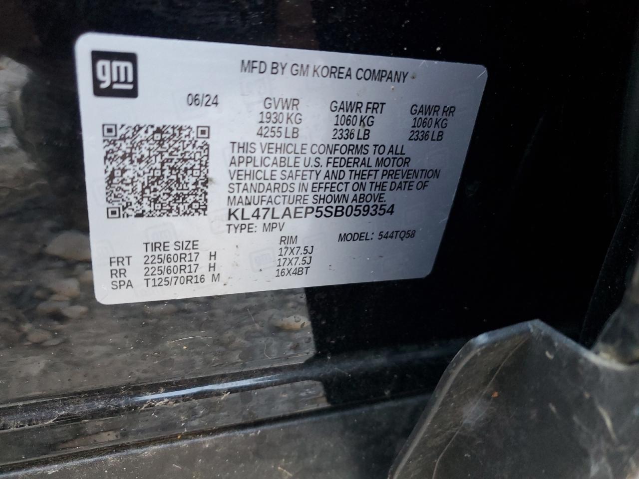 2025 Buick Envista Preferred VIN: KL47LAEP5SB059354 Lot: 84898785