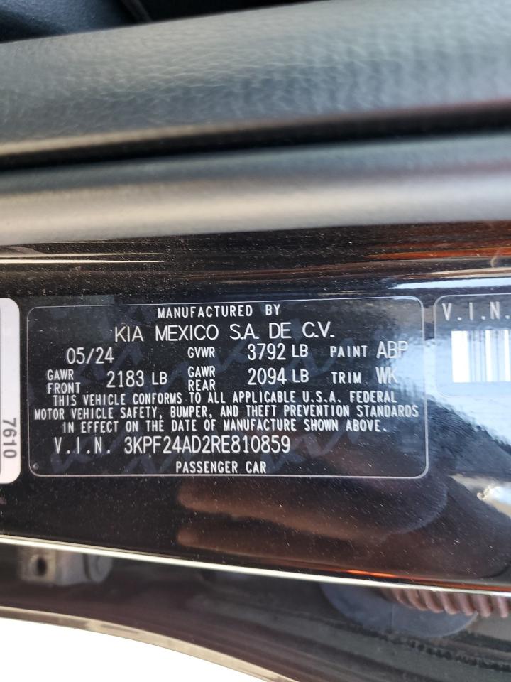 2024 Kia Forte Lx VIN: 3KPF24AD2RE810859 Lot: 90053775