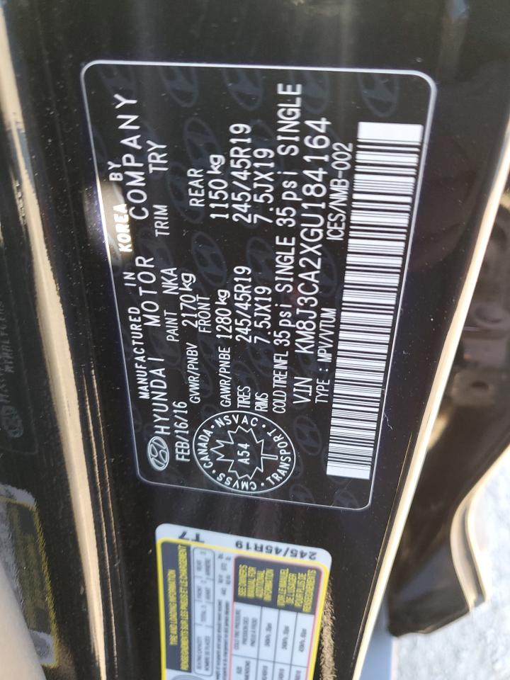 2016 Hyundai Tucson Limited VIN: KM8J3CA2XGU184164 Lot: 85257355