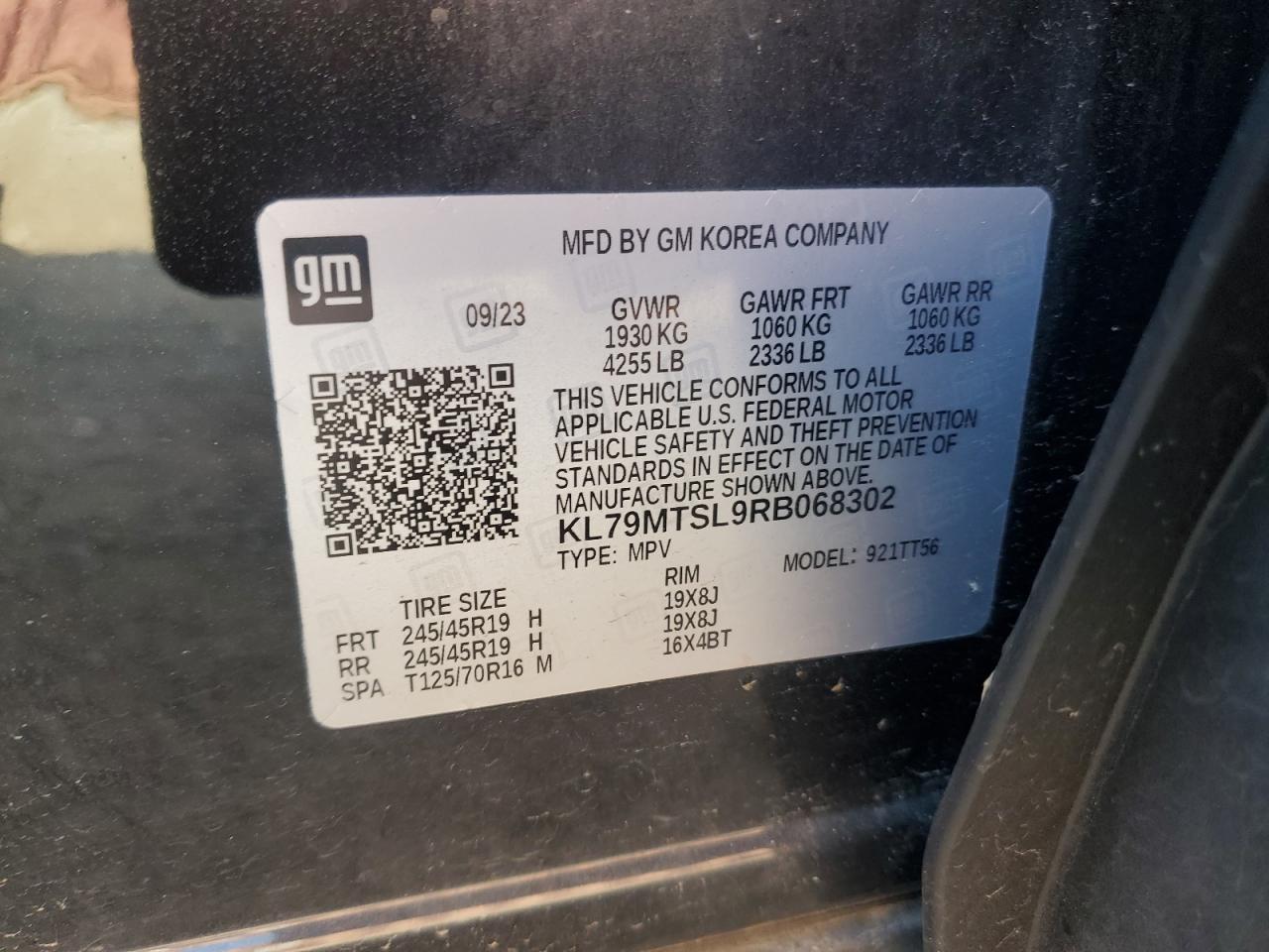 2024 Chevrolet Trailblazer Rs VIN: KL79MTSL9RB068302 Lot: 85182165