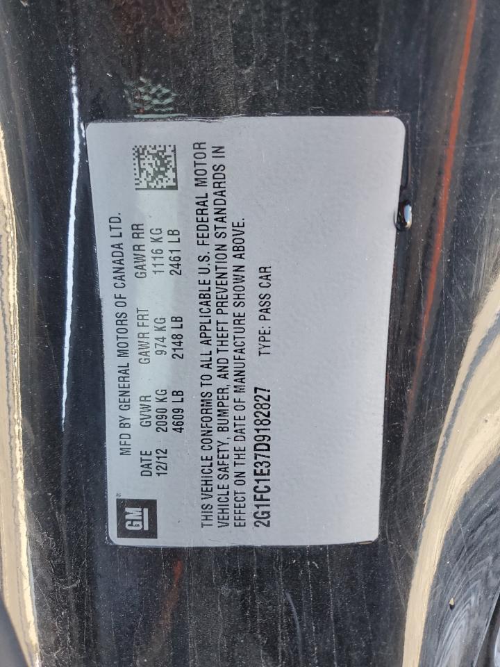 2013 Chevrolet Camaro Lt VIN: 2G1FC1E37D9182827 Lot: 82312085