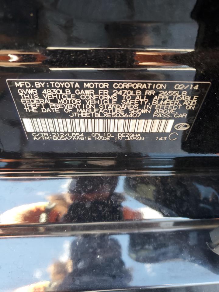 2014 Lexus Gs 350 VIN: JTHBE1BLXE5036407 Lot: 82666585