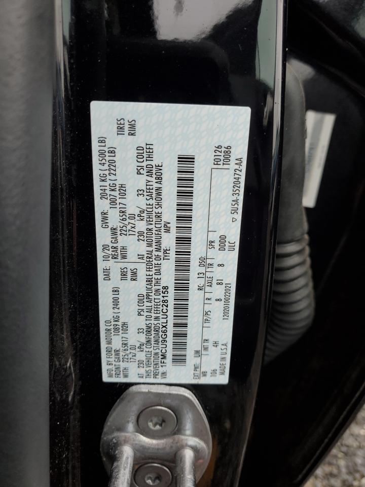 2020 Ford Escape Se VIN: 1FMCU9G6XLUC28158 Lot: 85687875