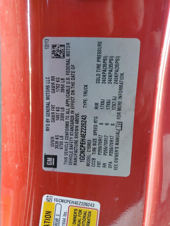 2014 Chevrolet Silverado C1500 VIN: 1GCNCPEH4EZ226243 Lot: 84409165