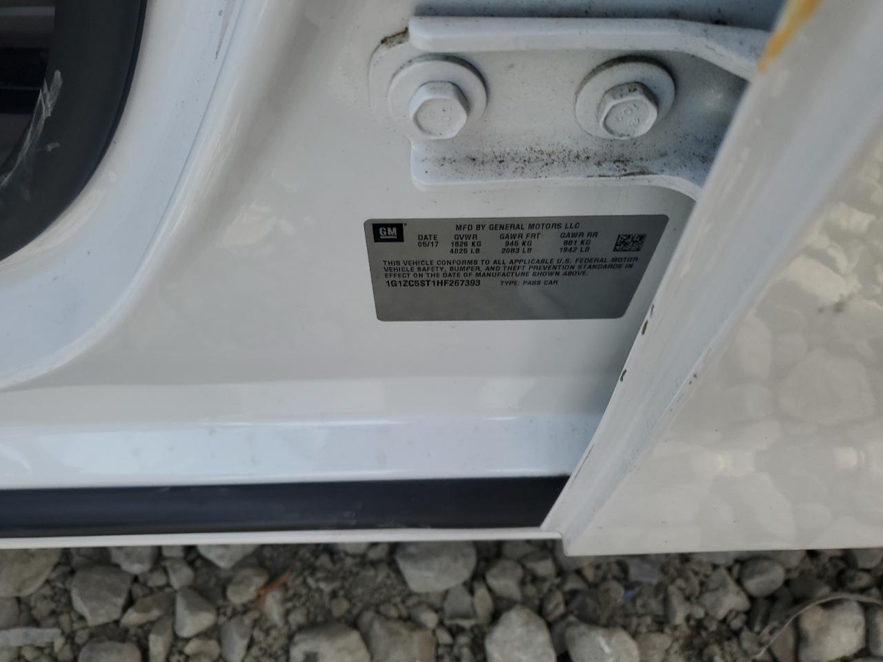 2017 Chevrolet Malibu Ls VIN: 1G1ZC5ST1HF267393 Lot: 90329315