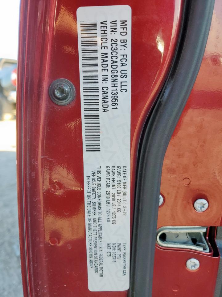 2022 Chrysler 300 Touring L VIN: 2C3CCADG8NH139561 Lot: 84988195