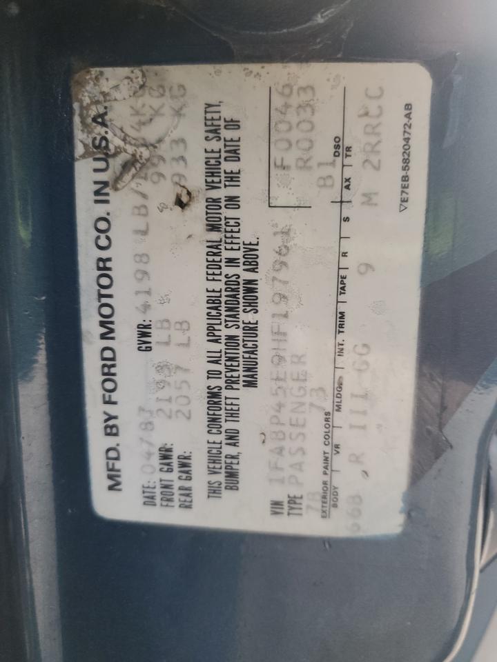 1987 Ford Mustang Gt VIN: 1FABP45E9HF197961 Lot: 80469865